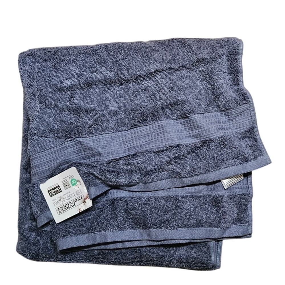 Purely Indulgent 100% Cotton Bath Towel 30x58 Gray Costco Brand OEKO-TEX NWT